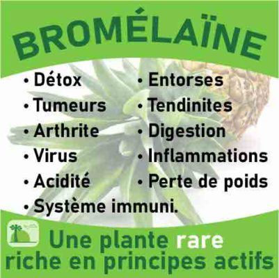 Bromélaïne, le laboratoire Biologiquement des plantes rares riches en principes actifs.