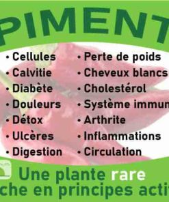 Piment, le laboratoire Biologiquement des plantes rares riches en principes actifs.