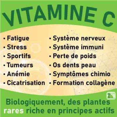 Vitamine c, le laboratoire Biologiquement des plantes rares riches en principes actifs.