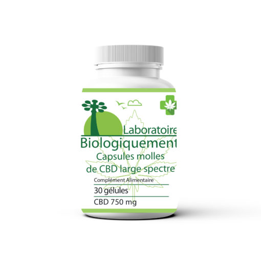 Capsule CBD bio à large spectre 25mg